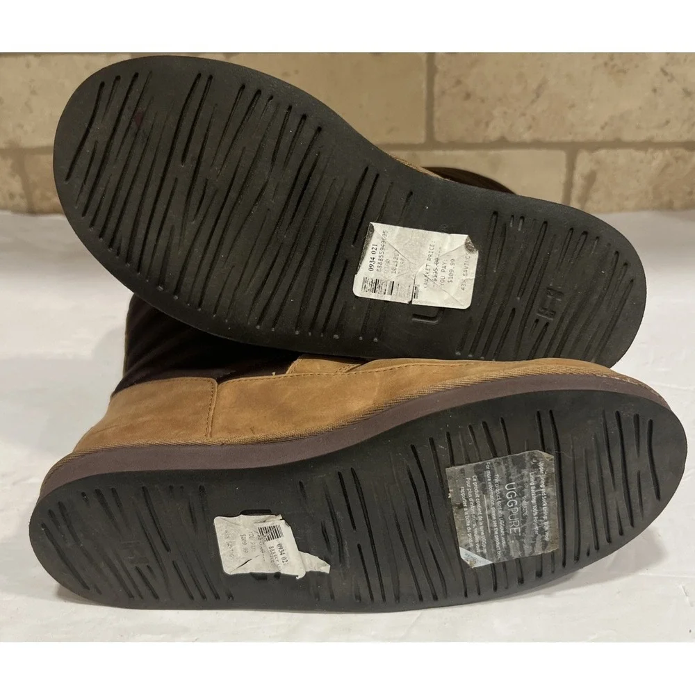 UGG 1013292 Zaire Chestnut Nubuck Nylon Waterproof Front Zip Boots Chestnut 7